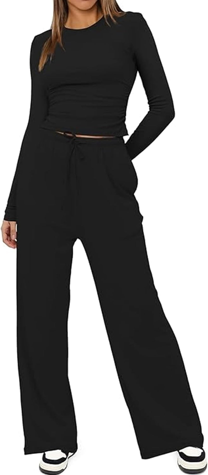 Women'S Two Piece Outfit Joggers Sets Lounge Sweatsuit Tracksuit Sweatpants Sets with Pocket